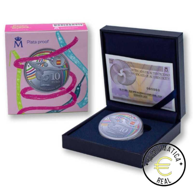 ESPAÑA 2024 10 EUROS PROOF – "EQUIPO OLIMPICO ESPAÑOL 2024” JUEGOS OLIMPICOS BE – PP.
