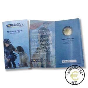 ESPAÑA 2024 2 EUROS CONMEMORATIVA PROOF - "200º ANIV. DE LA POLICIA NACIONAL" CARTERA BE - CARTERA OFICIAL PP.