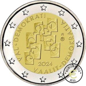 FINLANDIA 2024 2 EUROS CONMEMORATIVA UNC "ELECCIONES Y DEMOCRACIA" S/C.