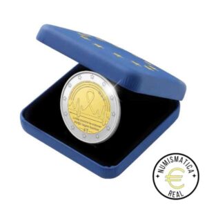BELGICA 2024 2 EUROS CONMEMORATIVA PROOF - LUCHA CONTRA EL CANCER EN BELGICA - EN ESTUCHE OFICIAL PP.