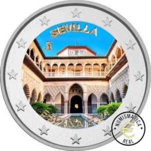 ESPAÑA 2024 2 EUROS CONMEMORATIVA UNC "CATEDRAL, ALCAZAR Y ARCHIVO DE INDIAS DE CIUDAD DE SEVILLA" EN COLOR S/C.