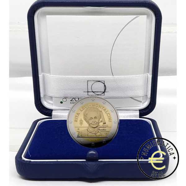 ITALIA 2024 2 EUROS CONMEMORATIVA PROOF "RITA LEVI-MONTALCINI" PP EN ESTUCHE.