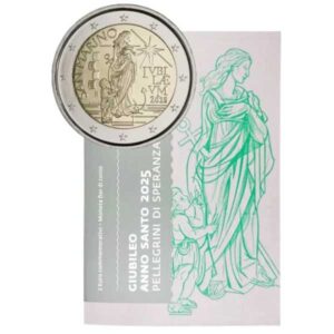 SAN MARINO 2025 2 EUROS CONMEMORATIVA BU - AÑO SANTO JUBILAR 2025 - PEREGRINOS DE LA ESPERANZA - EN CARTERA OFICIAL.