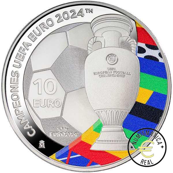 ESPAÑA 2024 10 EUROS PROOF – "CAMPEOMES DE FUTBOL UEFA EURO 2024 EUROCOPA” BE – PP. - Imagen 2