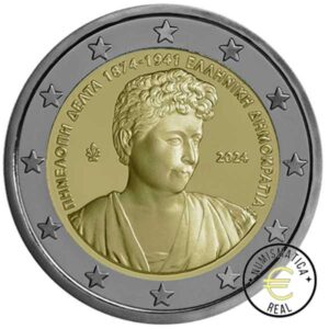 GRECIA 2024 2 EUROS CONMEMORATIVA UNC - 150 AÑOS DEL NACIMIENTO DE PENELOPE DELTA - S/C.