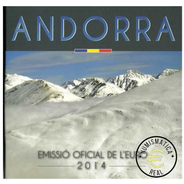 ANDORRA 2014 CARTERA 8 VALORES KMS CALIDAD BU - DE 1 CENT A 2 EUROS - EN CARTERA OFICIAL - EUROSET.