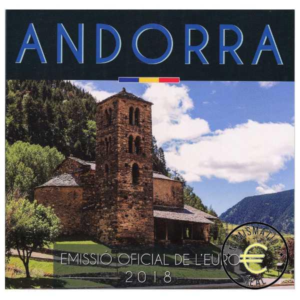 ANDORRA 2018 CARTERA 8 VALORES KMS CALIDAD BU - DE 1 CENT A 2 EUROS - EN CARTERA OFICIAL - EUROSET.