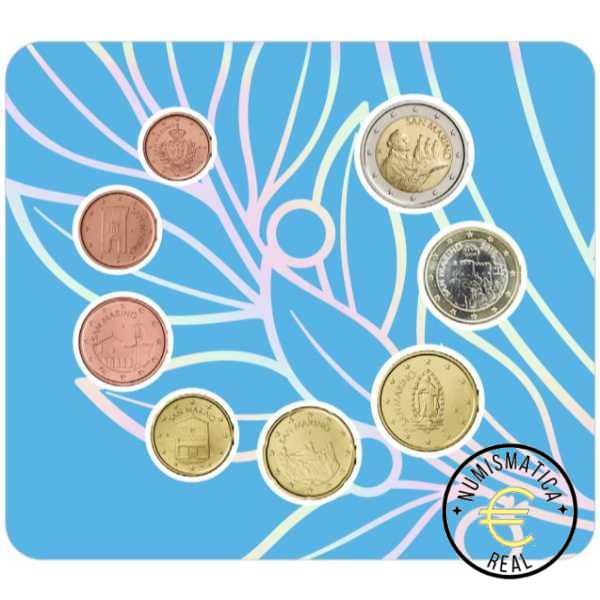 SAN MARINO 2024 CARTERA 8 VALORES KMS CALIDAD BU - DE 1 CENT A 2 EUROS - EN CARTERA OFICIAL - EUROSET. - Imagen 2