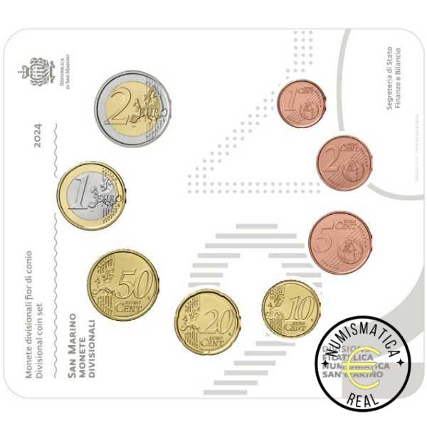 SAN MARINO 2024 CARTERA 8 VALORES KMS CALIDAD BU - DE 1 CENT A 2 EUROS - EN CARTERA OFICIAL - EUROSET. - Imagen 3