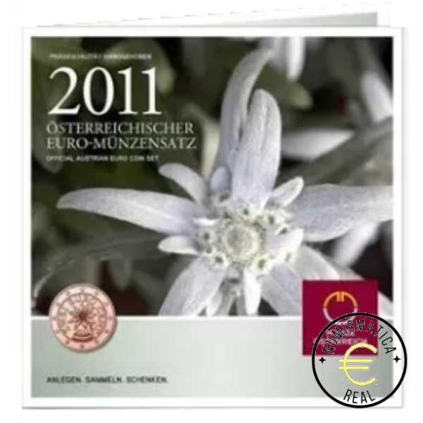 AUSTRIA 2011 CARTERA 8 VALORES KMS CALIDAD BU - DE 1 CENT A 2 EUROS - EN CARTERA OFICIAL - EUROSET.