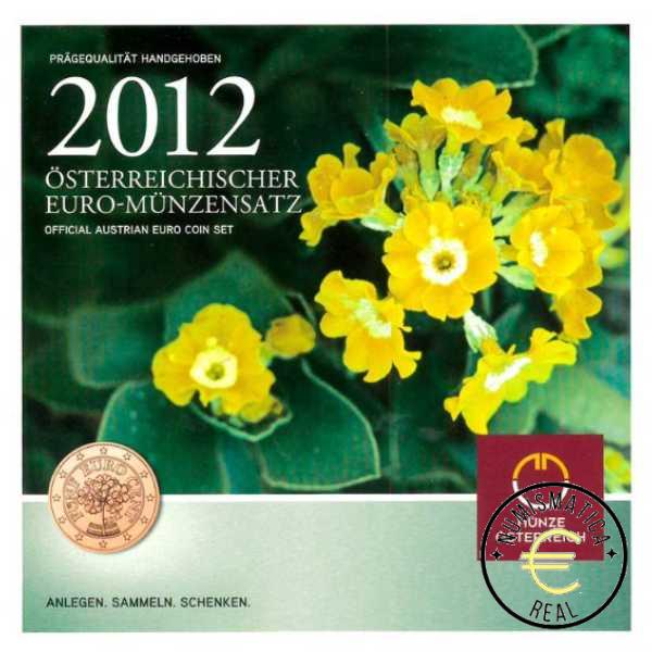 AUSTRIA 2012 CARTERA 8 VALORES KMS CALIDAD BU - DE 1 CENT A 2 EUROS - EN CARTERA OFICIAL - EUROSET.