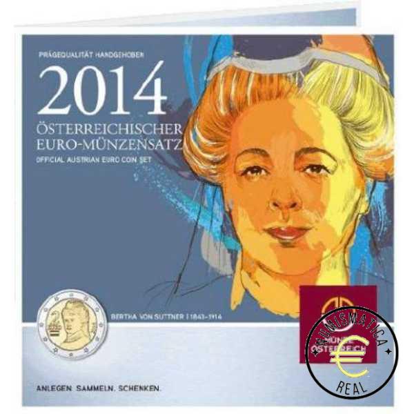 AUSTRIA 2014 CARTERA 8 VALORES KMS CALIDAD BU - DE 1 CENT A 2 EUROS - EN CARTERA OFICIAL - EUROSET.