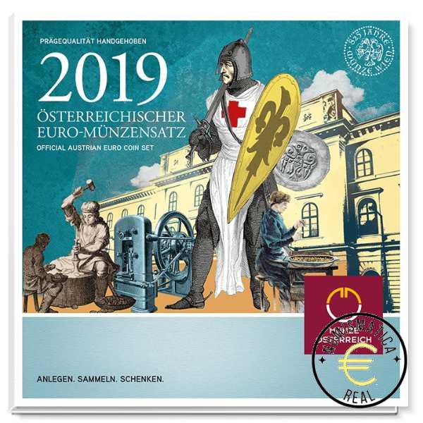 AUSTRIA 2019 CARTERA 8 VALORES KMS CALIDAD BU - DE 1 CENT A 2 EUROS - EN CARTERA OFICIAL - EUROSET.