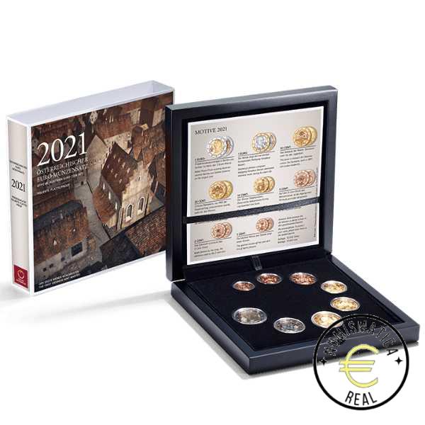 AUSTRIA 2021 CARTERA 8 VALORES KMS CALIDAD PROOF - DE 1 CENT A 2 EUROS - EN CARTERA OFICIAL BE - EUROSET PP.