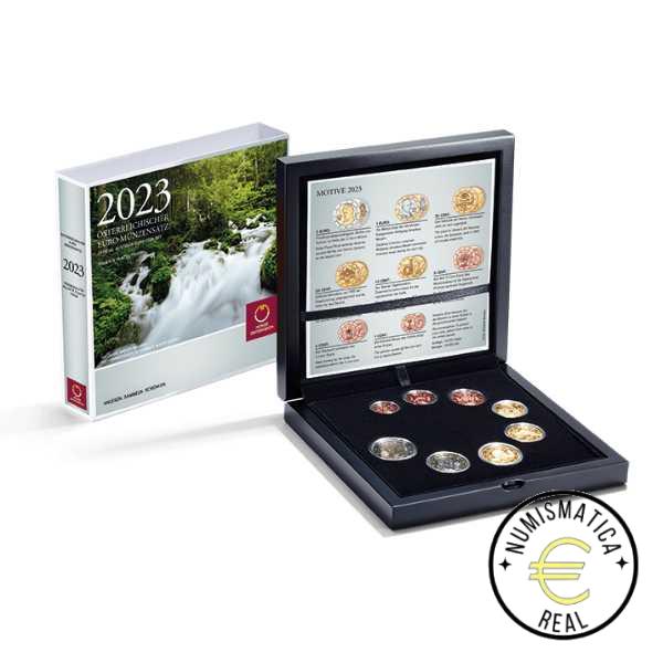 AUSTRIA 2023 CARTERA 8 VALORES KMS CALIDAD PROOF - DE 1 CENT A 2 EUROS - EN CARTERA OFICIAL BE - EUROSET PP.