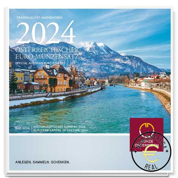 AUSTRIA 2024 CARTERA 8 VALORES KMS CALIDAD BU - DE 1 CENT A 2 EUROS - EN CARTERA OFICIAL - EUROSET.