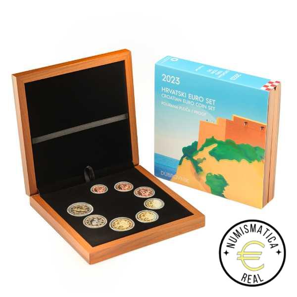 CROACIA 2023 CARTERA 8 VALORES KMS CALIDAD PROOF - DE 1 CENT A 2 EUROS - EN CARTERA OFICIAL BE - EUROSET PP.