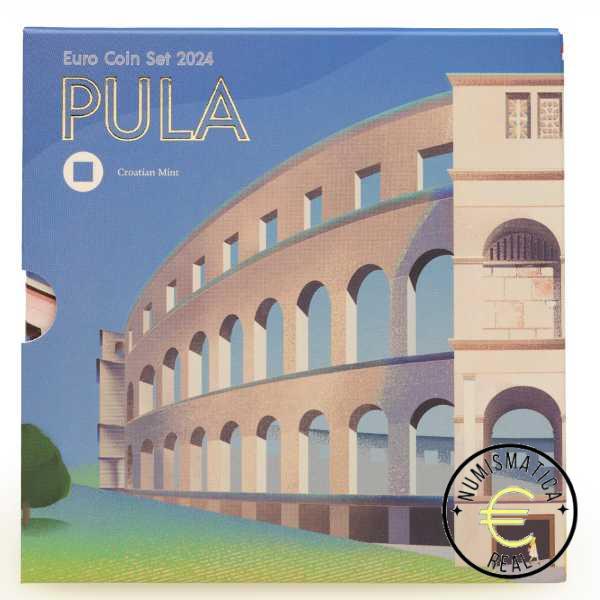 CROACIA 2024 CARTERA 8 VALORES KMS CALIDAD BU - DE 1 CENT A 2 EUROS - EN CARTERA OFICIAL - EUROSET.