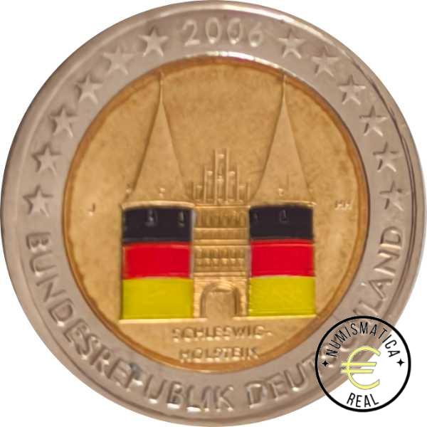 ALEMANIA 2007 2 EUROS CONMEMORATIVA UNC -"CASTILLO DE SCHWERIN"- EN COLOR S/C. - Imagen 2