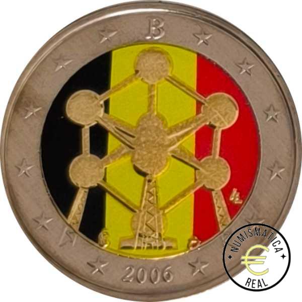 BELGICA 2006 2 EUROS CONMEMORATIVA UNC -“EL ATOMIUM”- EN COLOR S/C.