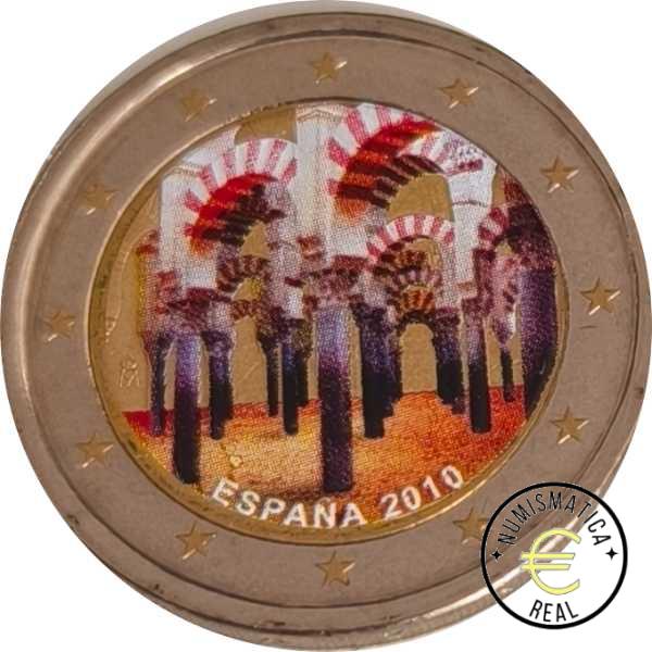ESPAÑA 2010 2 EUROS CONMEMORATIVA UNC - MEZQUITA DE CORDOBA - EN COLOR S/C.