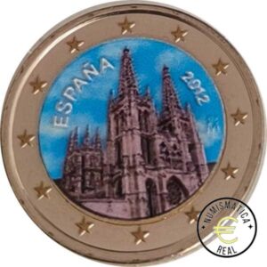 ESPAÑA 2012 2 EUROS CONMEMORATIVA UNC - CATEDRAL DE BURGOS - EN COLOR S/C.