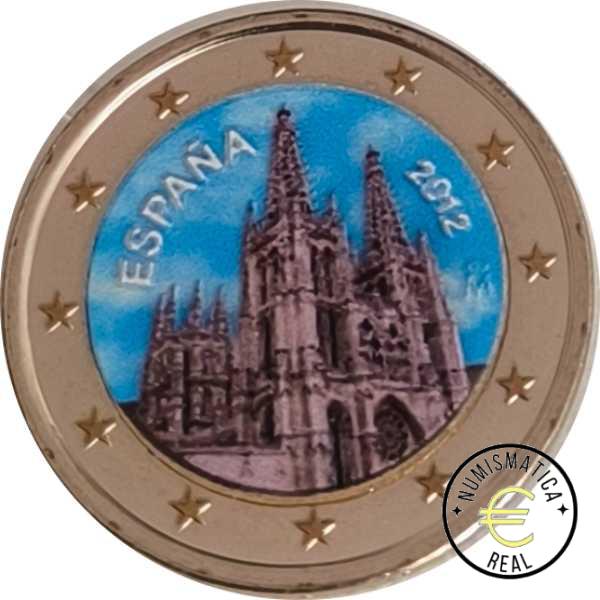 ESPAÑA 2012 2 EUROS CONMEMORATIVA UNC - CATEDRAL DE BURGOS - EN COLOR S/C.
