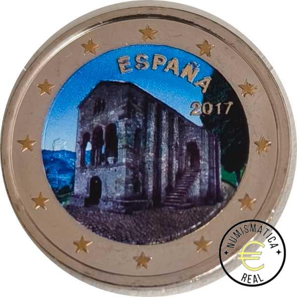 ESPAÑA 2017 2 EUROS CONMEMORATIVA UNC - IGLESIA DE SANTA MARIA DEL NARANCO - EN COLOR S/C.