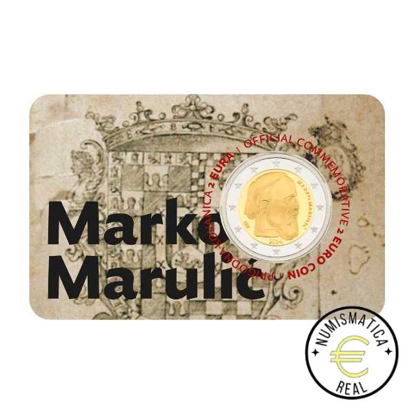 CROACIA 2024 2 EUROS CONMEMORATIVA UNC - MARKO MARULIC (EN COINCARD) BU - S/C.