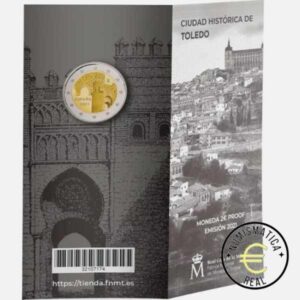 ESPAÑA 2021 2 EUROS CONMEMORATIVA PROOF - PATRIMONIO UNESCO "CIUDAD HISTORICA DE TOLEDO" BE - CARTERA OFICIAL PP.