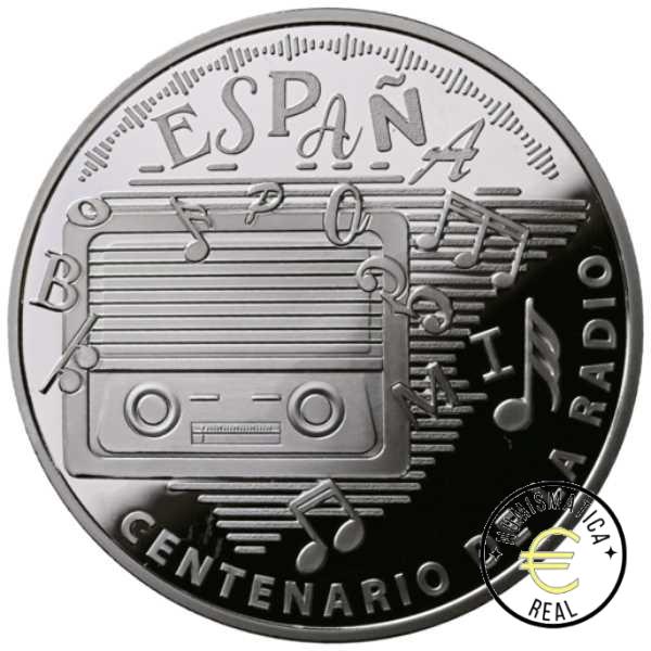 ESPAÑA 2024 10 EUROS PROOF – "CENTENARIO DE LA RADIO” ERROR CANTO LISO / PLANO BE – PP. - Imagen 3