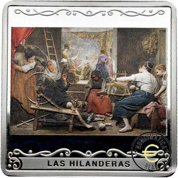 ESPAÑA 2024 10 EUROS PROOF - ONZA MONEDA DE PLATA COLOR "425 ANIV VELÁZQUEZ - HILANDERAS" BE - PP. - Imagen 2