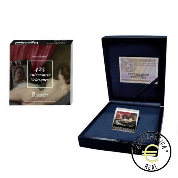 ESPAÑA 2024 10 EUROS PROOF - ONZA MONEDA DE PLATA COLOR "425 ANIV VELÁZQUEZ - VENUS ESPEJO" BE - PP.