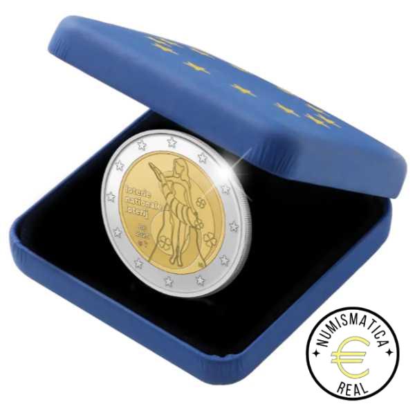 BELGICA 2025 2 EUROS CONMEMORATIVA PROOF - LOTERIA NACIONAL DE BELGICA - EN ESTUCHE OFICIAL PP.