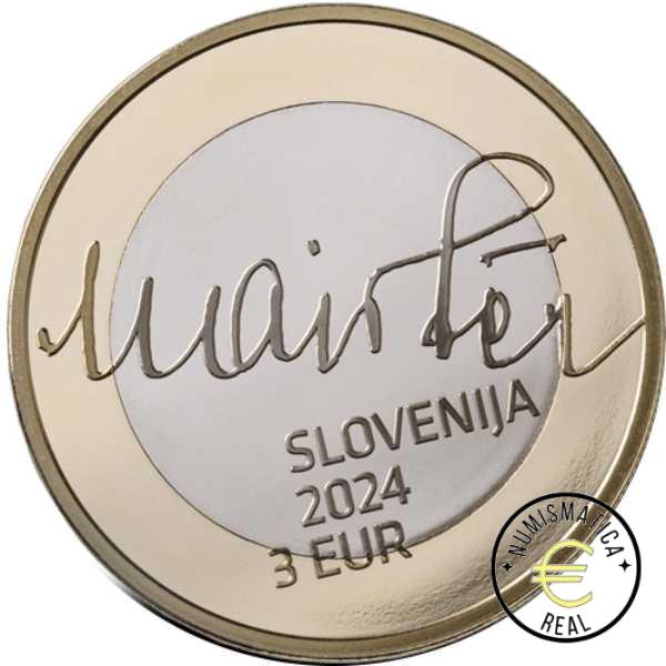 ESLOVENIA 2024 3 EUROS CONMEMORATIVA UNC "150º ANIV. NACIMIENTO RUDOLF MAISTER" S/C. - Imagen 2
