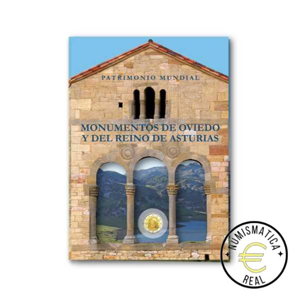 ESPAÑA 2017 2 EUROS CARPETA F.N.M.T + CORREOS - PATRIMONIO UNESCO "IGLESIA DE SANTA MARIA DEL NARANCO" + SELLO - CARTERA OFICIAL. - Imagen 2