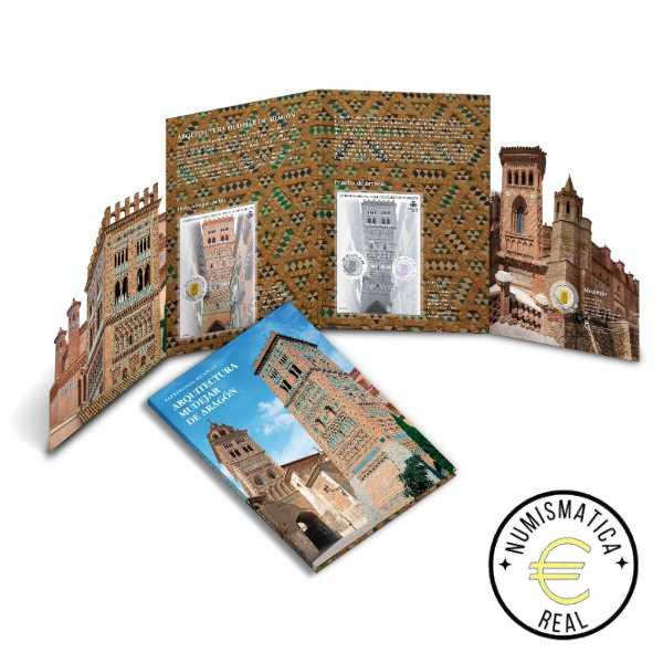 ESPAÑA 2020 2 EUROS CARPETA F.N.M.T + CORREOS - PATRIMONIO UNESCO "MEZQUITA DE CORDOBA" + SELLO - CARTERA OFICIAL.