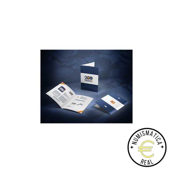 ESPAÑA 2024 2 EUROS CARPETA F.N.M.T + CORREOS - "200º ANIV. DE LA POLICIA NACIONAL" + SELLO - CARTERA OFICIAL.