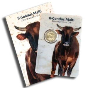 MALTA 2025 2 EUROS CONMEMORATIVA UNC -  BUEY MALTES EN COINCARD OFICIAL (CARTERA) - BU.