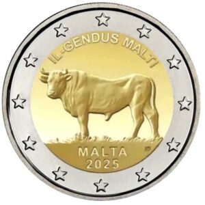 MALTA 2025 2 EUROS CONMEMORATIVA UNC - BUEY MALTES - S/C.