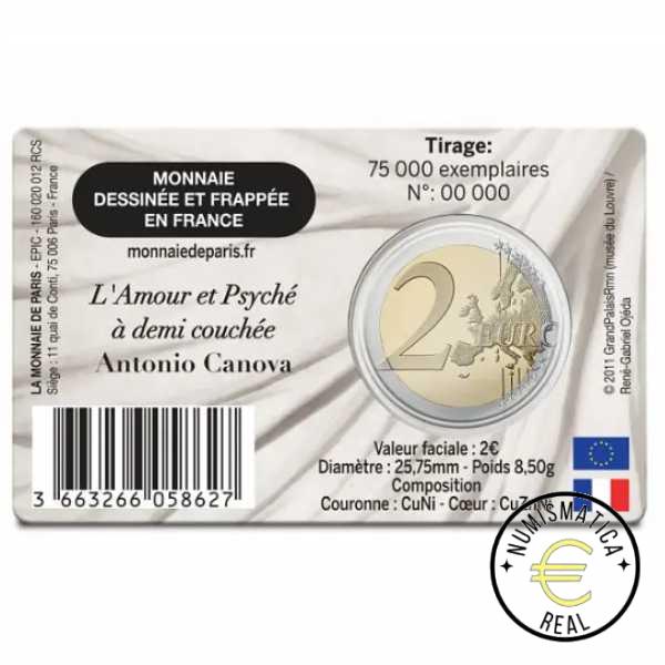FRANCIA 2025 2 EUROS CONMEMORATIVA UNC – MUSEO DEL LOUVRE – (EN COINCARD) BU 4 VERSIONES DIFERENTES. – S/C. - Imagen 4