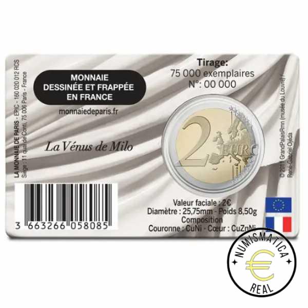 FRANCIA 2025 2 EUROS CONMEMORATIVA UNC – MUSEO DEL LOUVRE – (EN COINCARD) BU 4 VERSIONES DIFERENTES. – S/C. - Imagen 10