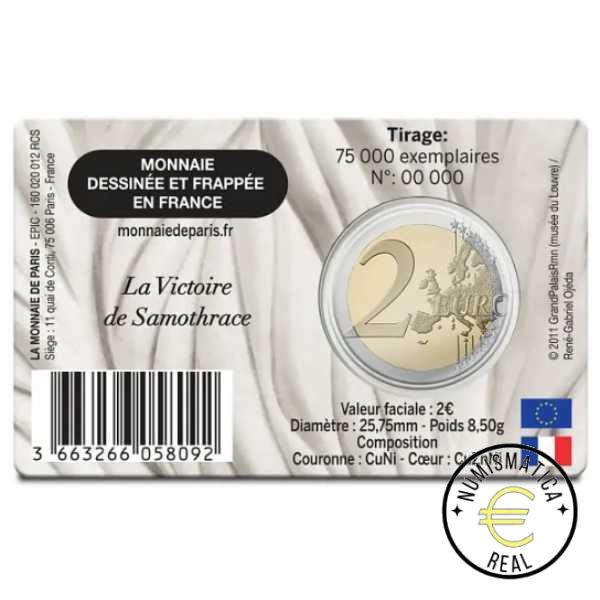 FRANCIA 2025 2 EUROS CONMEMORATIVA UNC – MUSEO DEL LOUVRE – (EN COINCARD) BU 4 VERSIONES DIFERENTES. – S/C. - Imagen 8