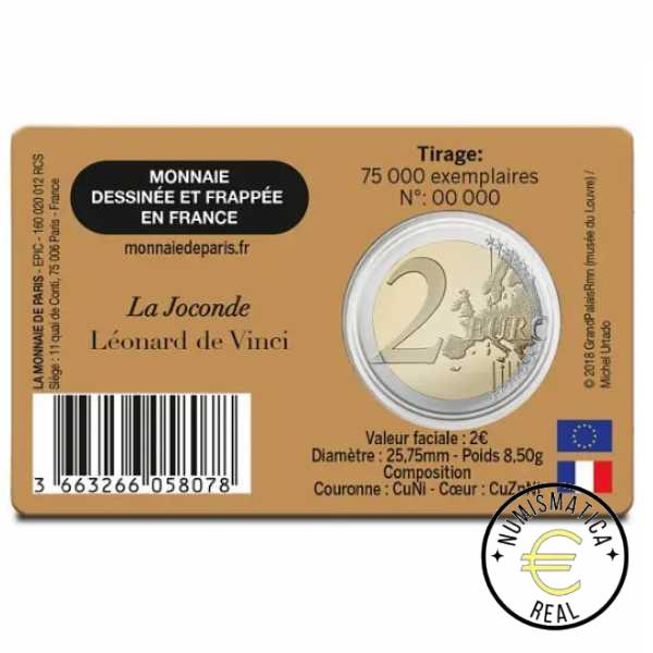 FRANCIA 2025 2 EUROS CONMEMORATIVA UNC – MUSEO DEL LOUVRE – (EN COINCARD) BU 4 VERSIONES DIFERENTES. – S/C. - Imagen 6