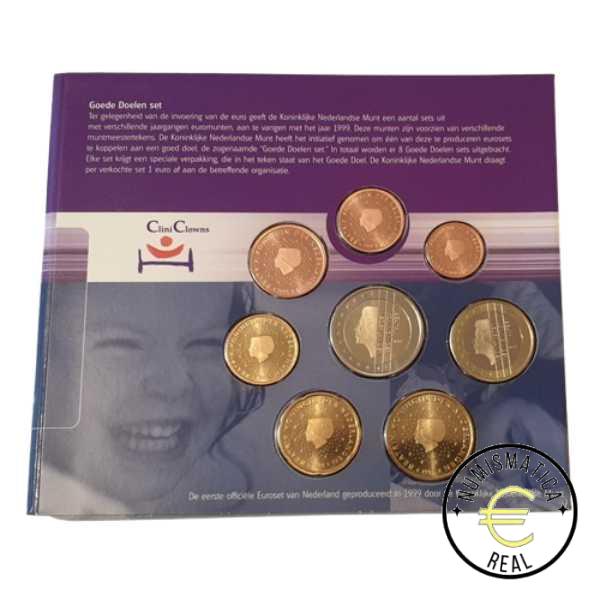 HOLANDA 1999 CARTERA 8 VALORES KMS CALIDAD BU - DE 1 CENT A 2 EUROS - EN CARTERA OFICIAL PAISES BAJOS - EUROSET. - Imagen 2