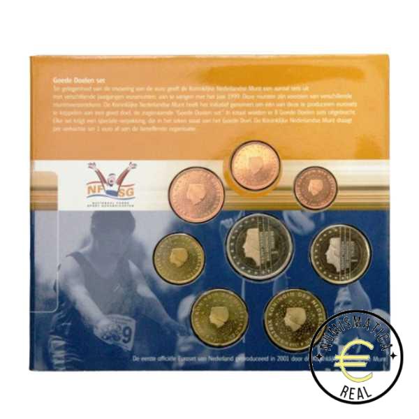 HOLANDA 2001 CARTERA 8 VALORES KMS CALIDAD BU - DE 1 CENT A 2 EUROS - EN CARTERA OFICIAL PAISES BAJOS - EUROSET. - Imagen 2