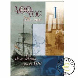HOLANDA 2002 CARTERA 8 VALORES KMS CALIDAD BU - DE 1 CENT A 2 EUROS "400º AÑOS VOC I" + MEDALLA DE PLATA - EN CARTERA OFICIAL PAISES BAJOS - EUROSET.