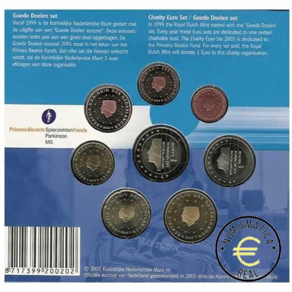 HOLANDA 2005 CARTERA 8 VALORES KMS CALIDAD BU - DE 1 CENT A 2 EUROS - EN CARTERA OFICIAL PAISES BAJOS - EUROSET. - Imagen 2