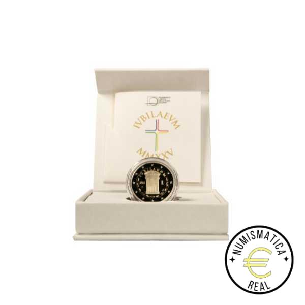 ITALIA 2025 2 EUROS CONMEMORATIVA PROOF "AÑO JUBILAR 2025" PP EN ESTUCHE.