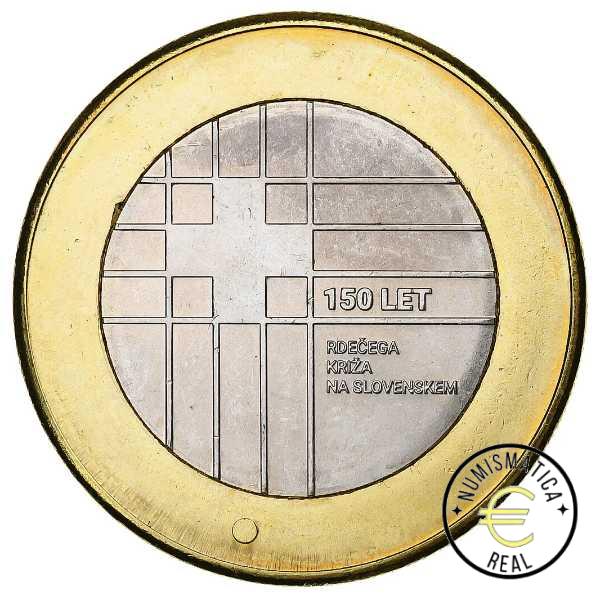 ESLOVENIA 2016 3 EUROS CONMEMORATIVA UNC "150º ANV. DE LA CRUZ ROJA EN ESLOVENIA" S/C.
